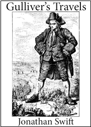 조너선 스위프트의 ‘걸리버 여행기’(1726)의 오래된 삽화 중 하나. 이 작품은 환상적 풍자문학의 한 걸작으로 당대 영국사회를 비판적으로 살펴볼 수 있게 하는 놀라운 고전이다. 주로 아동용 동화로 개작되어 있기는 하나 무삭제 완역본을 읽어보는 것을 권해드린다.