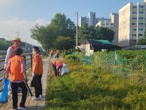 경로당 어르신들, 앞장서서 아파트 주변 환경정화 나서